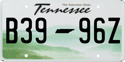 TN license plate B3996Z