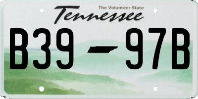 TN license plate B3997B
