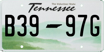 TN license plate B3997G