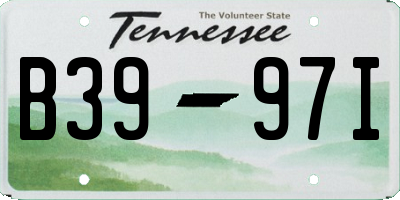 TN license plate B3997I