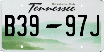 TN license plate B3997J