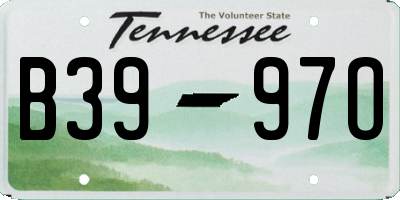 TN license plate B3997O