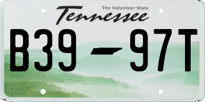 TN license plate B3997T