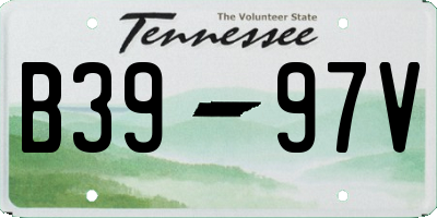 TN license plate B3997V