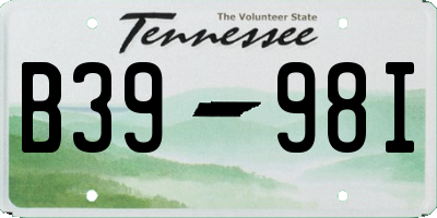 TN license plate B3998I