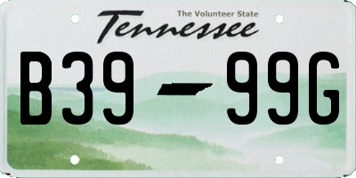 TN license plate B3999G