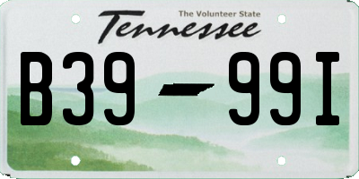 TN license plate B3999I