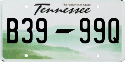 TN license plate B3999Q