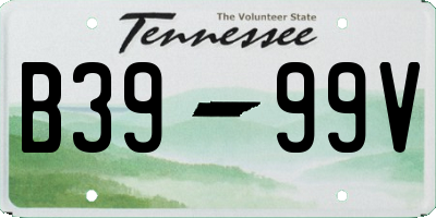 TN license plate B3999V