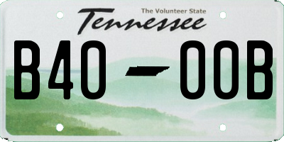 TN license plate B4000B