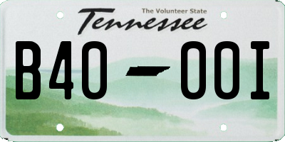 TN license plate B4000I