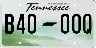 TN license plate B4000Q