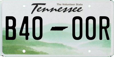 TN license plate B4000R