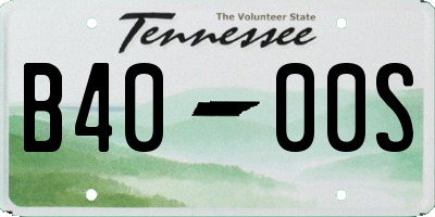 TN license plate B4000S