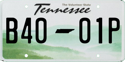 TN license plate B4001P
