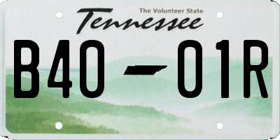 TN license plate B4001R