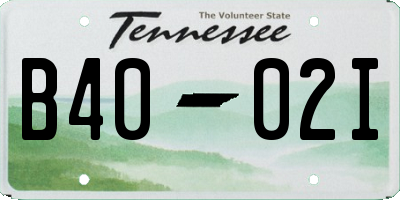 TN license plate B4002I