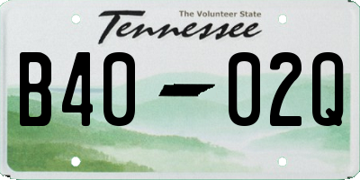 TN license plate B4002Q
