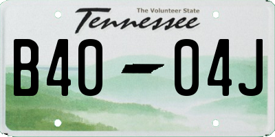 TN license plate B4004J