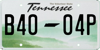 TN license plate B4004P