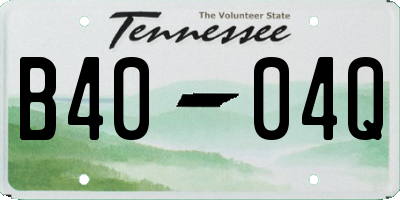 TN license plate B4004Q