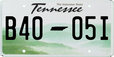 TN license plate B4005I