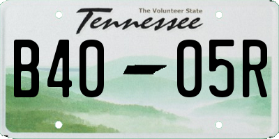 TN license plate B4005R