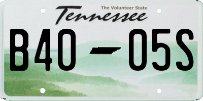 TN license plate B4005S
