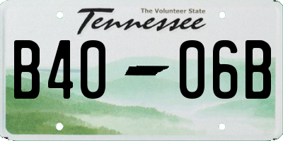TN license plate B4006B