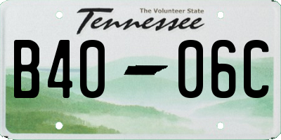 TN license plate B4006C