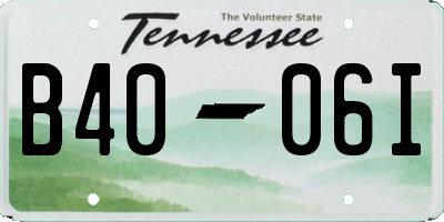 TN license plate B4006I