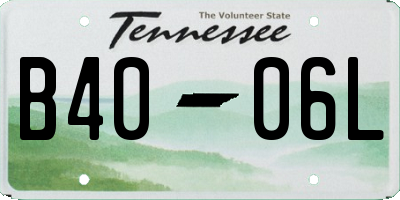 TN license plate B4006L