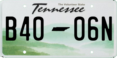 TN license plate B4006N