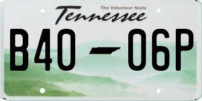 TN license plate B4006P