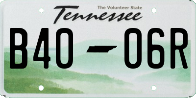 TN license plate B4006R