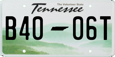 TN license plate B4006T