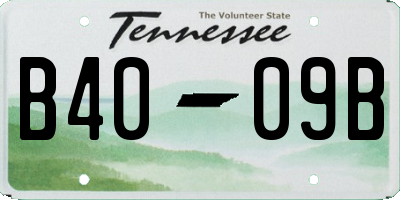 TN license plate B4009B
