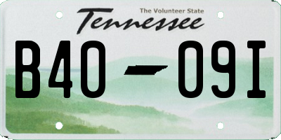 TN license plate B4009I