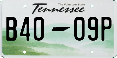 TN license plate B4009P