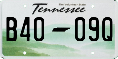 TN license plate B4009Q