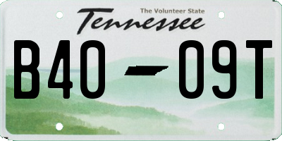 TN license plate B4009T
