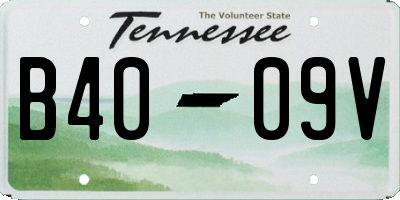 TN license plate B4009V