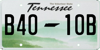 TN license plate B4010B