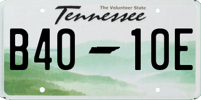 TN license plate B4010E