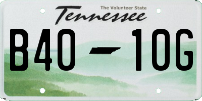 TN license plate B4010G