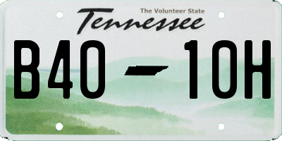 TN license plate B4010H