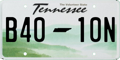 TN license plate B4010N