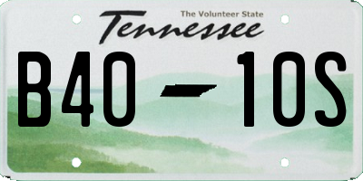 TN license plate B4010S
