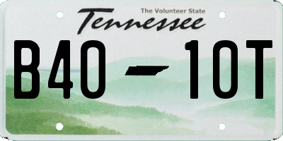 TN license plate B4010T