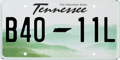 TN license plate B4011L